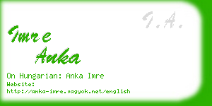 imre anka business card